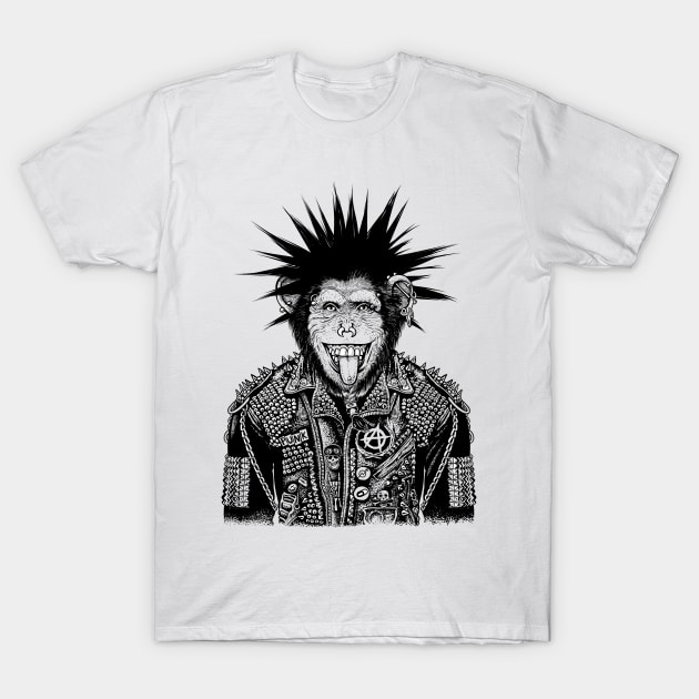 Punk monkey T-Shirt by albertocubatas